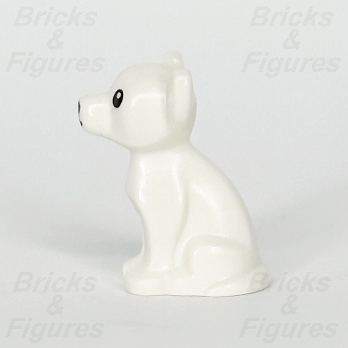 LEGO White Chihuahua Small Dog Animal Part Black Eyes Sitting 71037 12888pb01 - Bricks & Figures