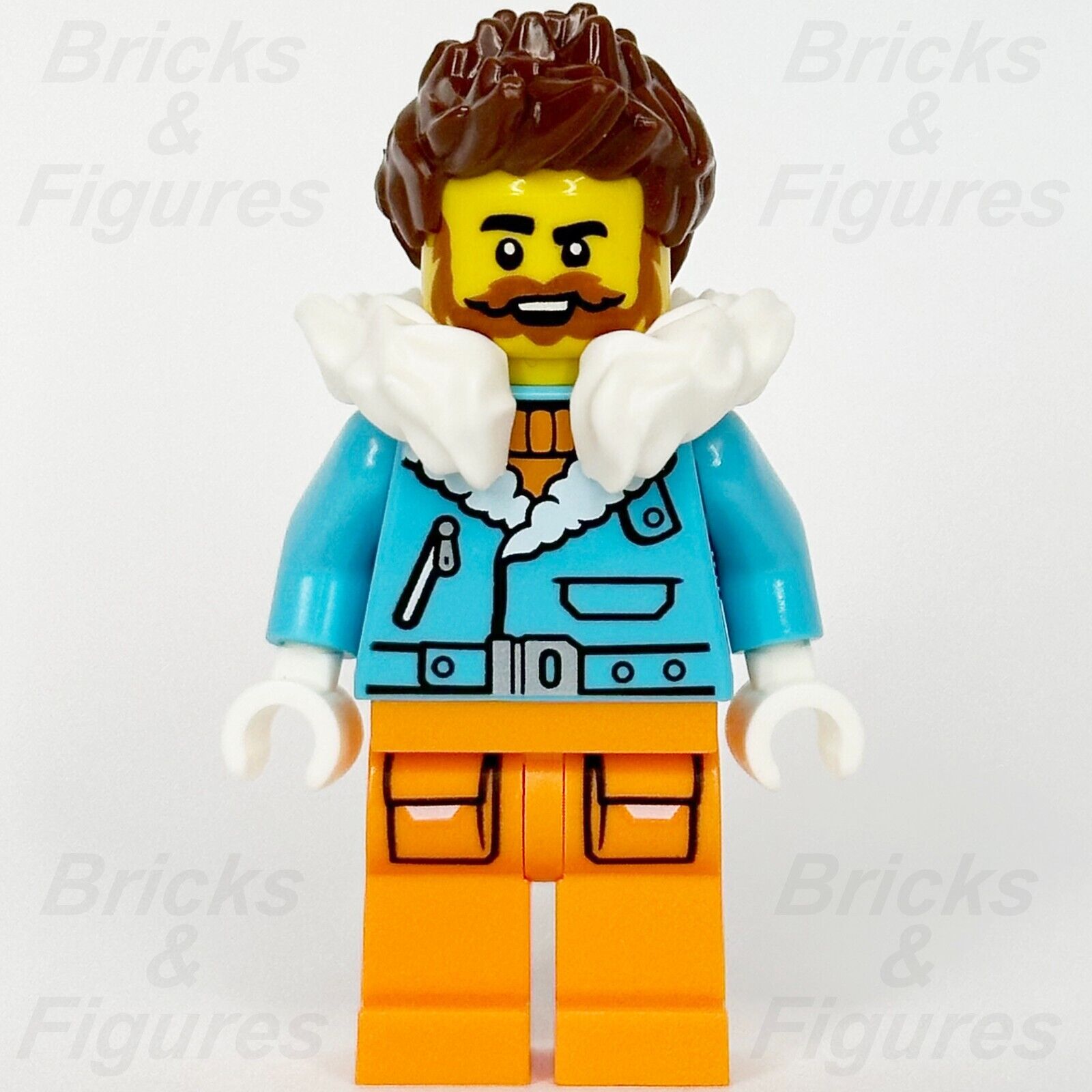 LEGO City Arctic Explorer Captain Minifigure Town Male 60368 60378 cty1612 - Bricks & Figures