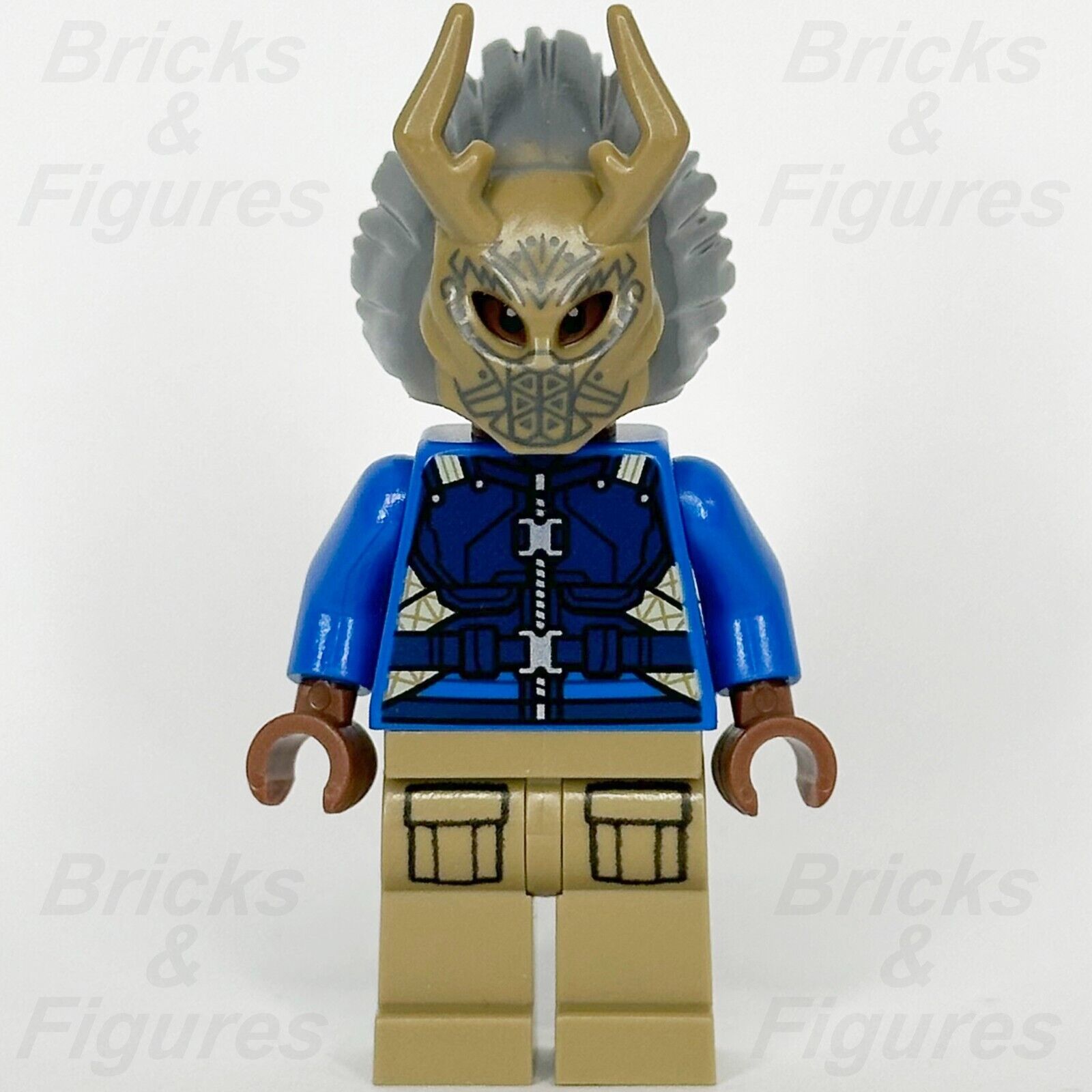 LEGO Super Heroes Erik Killmonger Minifigure Black Panther Mask 76100 sh0469