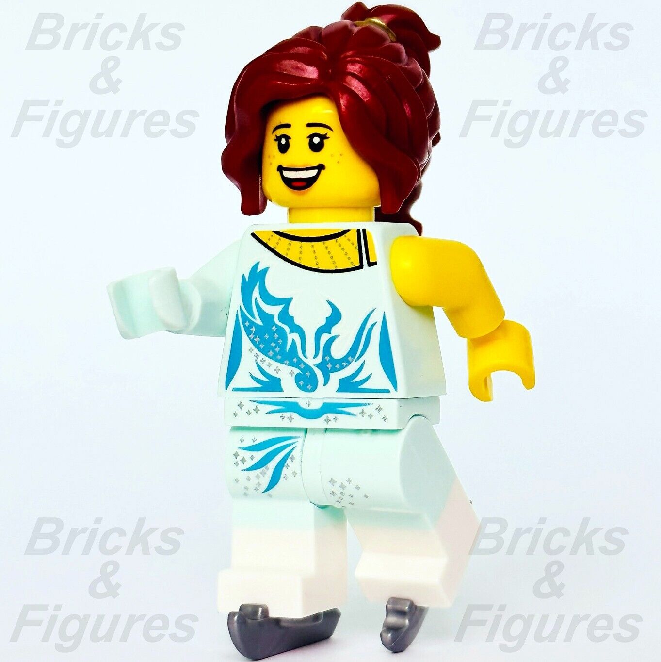 LEGO Ice Skater Female Build-A-Minifigure BAM 2022 Figure Skating Costume Dress - Bricks & Figures