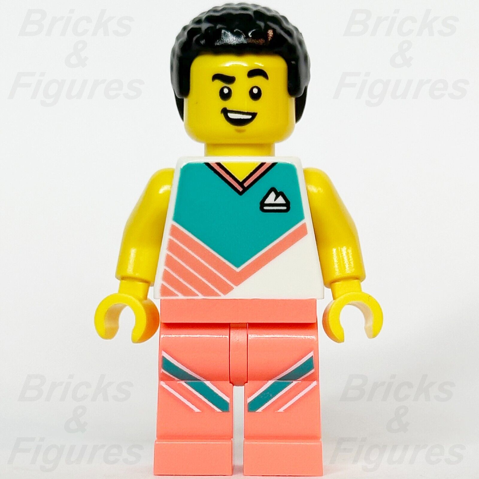 LEGO City Fitness Instructor Minifigure Male White Shirt Town 60365 cty1620 - Bricks & Figures