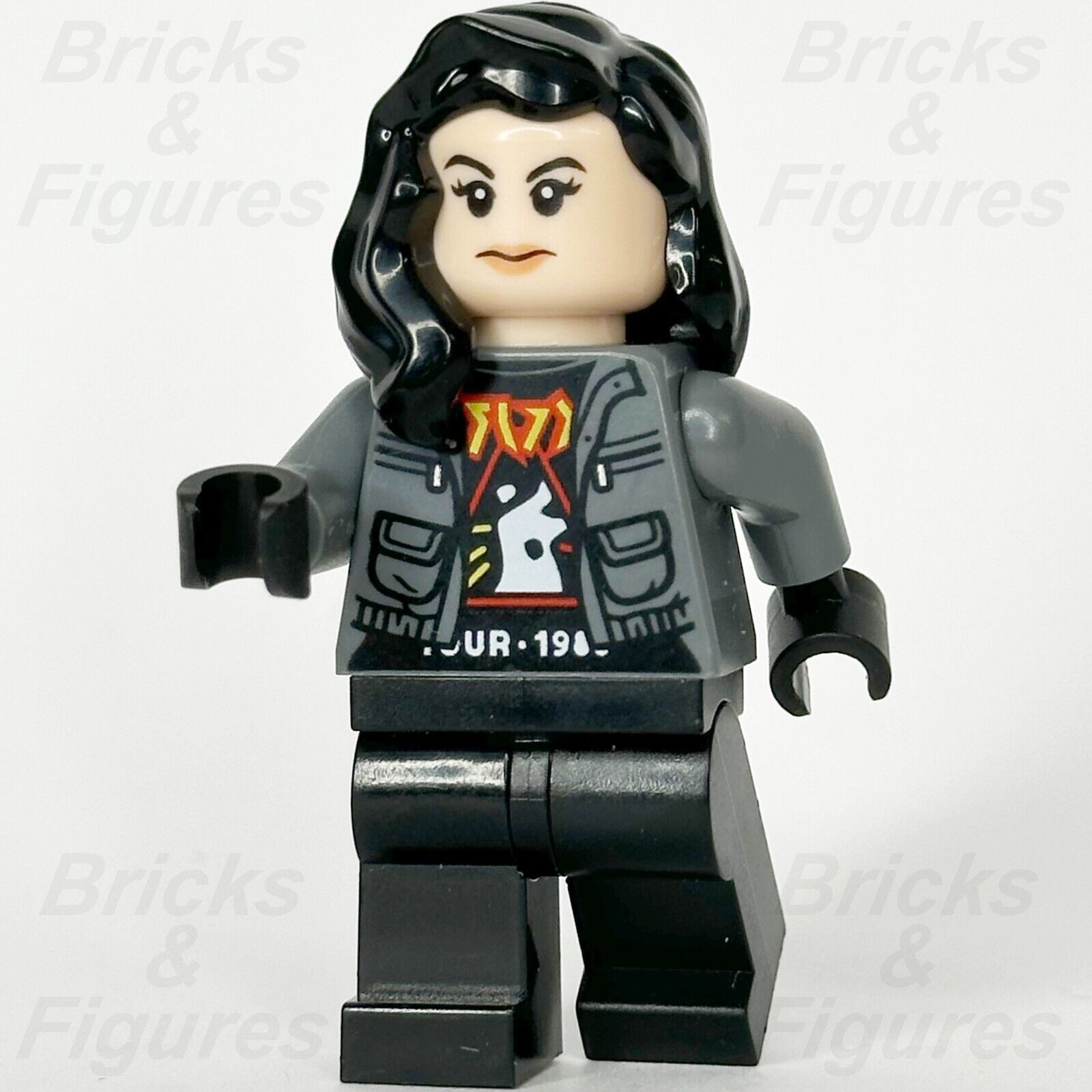 LEGO Jurassic World Zia Rodriguez Minifigure Dominion Grey Jacket 76944 jw090 - Bricks & Figures