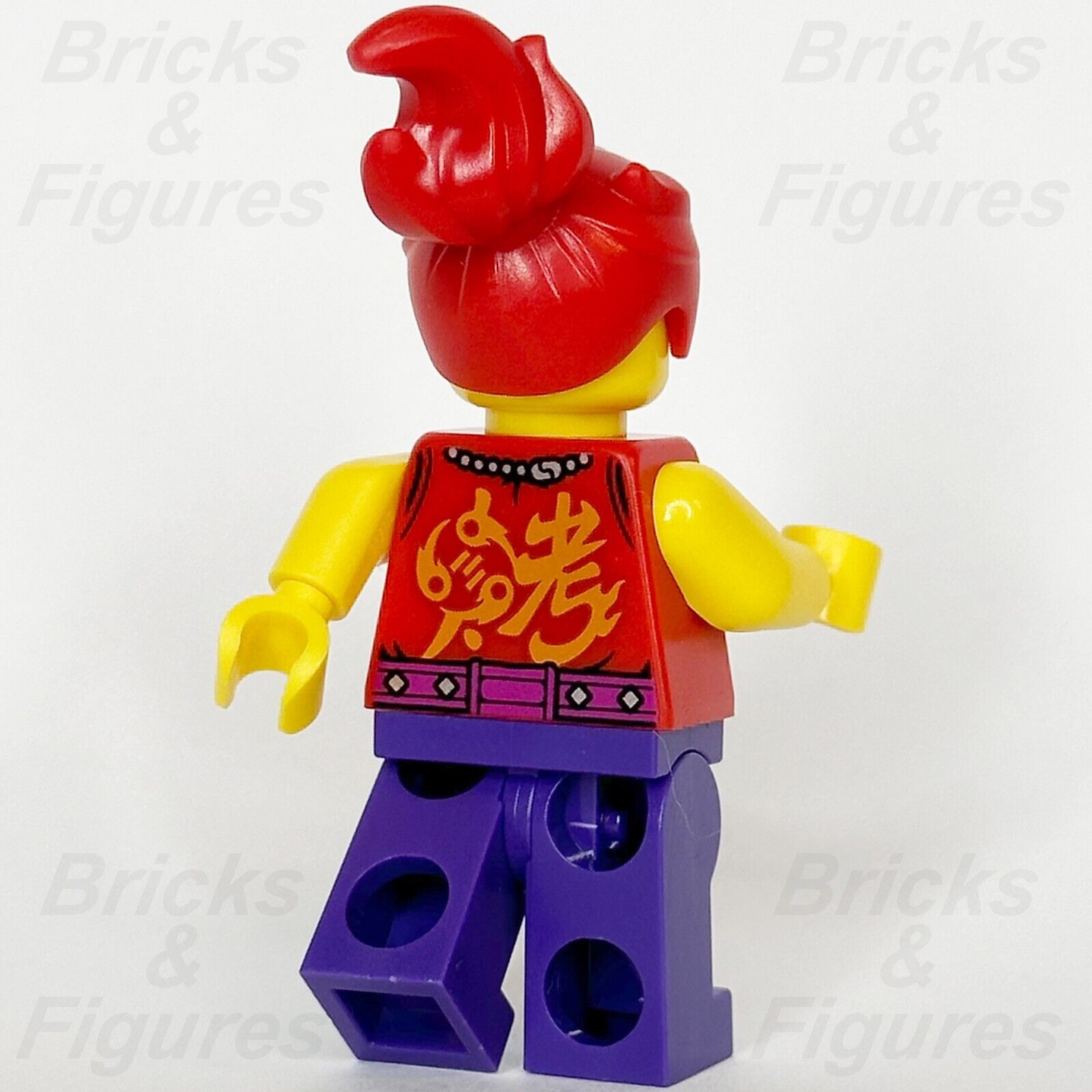LEGO Monkie Kid Red Son Minifigure Tank Top Purple Legs Minifig 80054 mk136 - Bricks & Figures