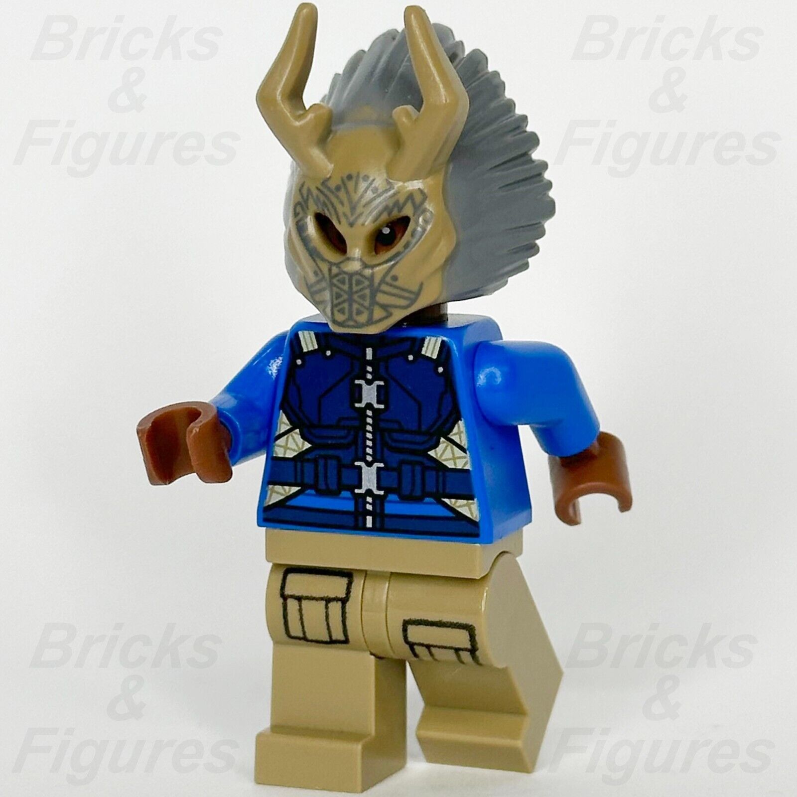 LEGO Super Heroes Erik Killmonger Minifigure Black Panther Mask 76100 sh0469