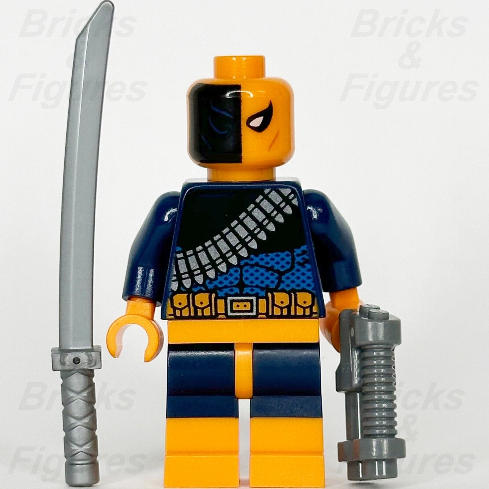 LEGO Super Heroes Deathstroke Minifigure Batman 2 Katana & Gun DC 76034 sh0194 - Bricks & Figures