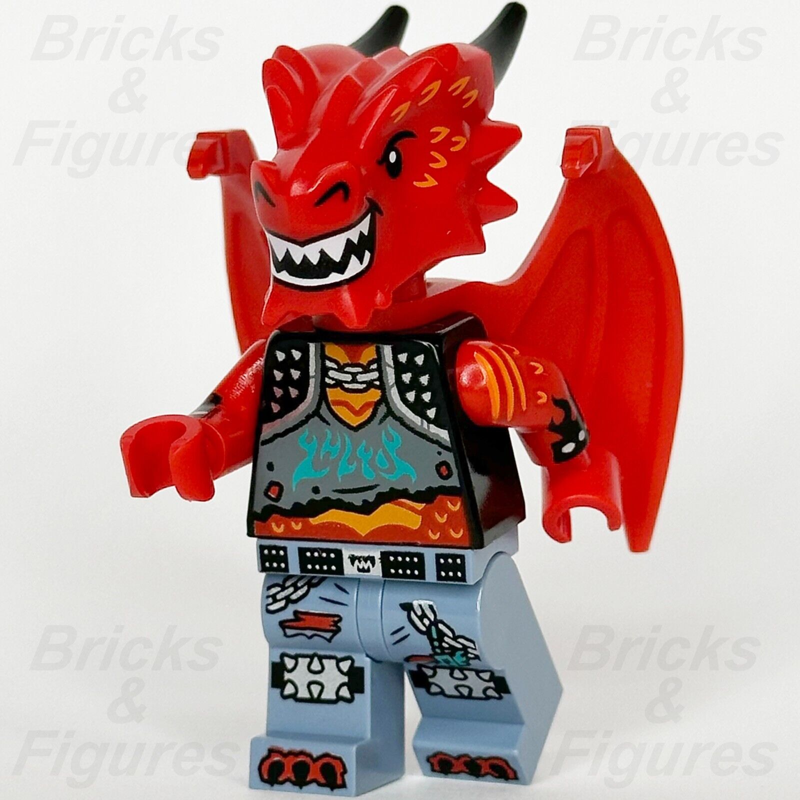 LEGO Vidiyo Metal Dragon Minifigure BeatBox Red Dragon Minifig 43109 vid019 - Bricks & Figures