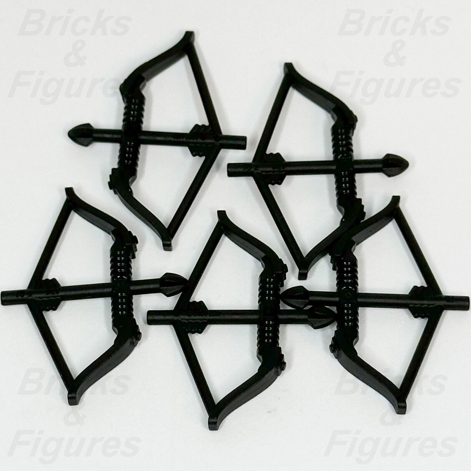 LEGO Black Bow Recurve Minifigure Weapon Part Arrow Drawn Super Heroes 76269 - Bricks & Figures