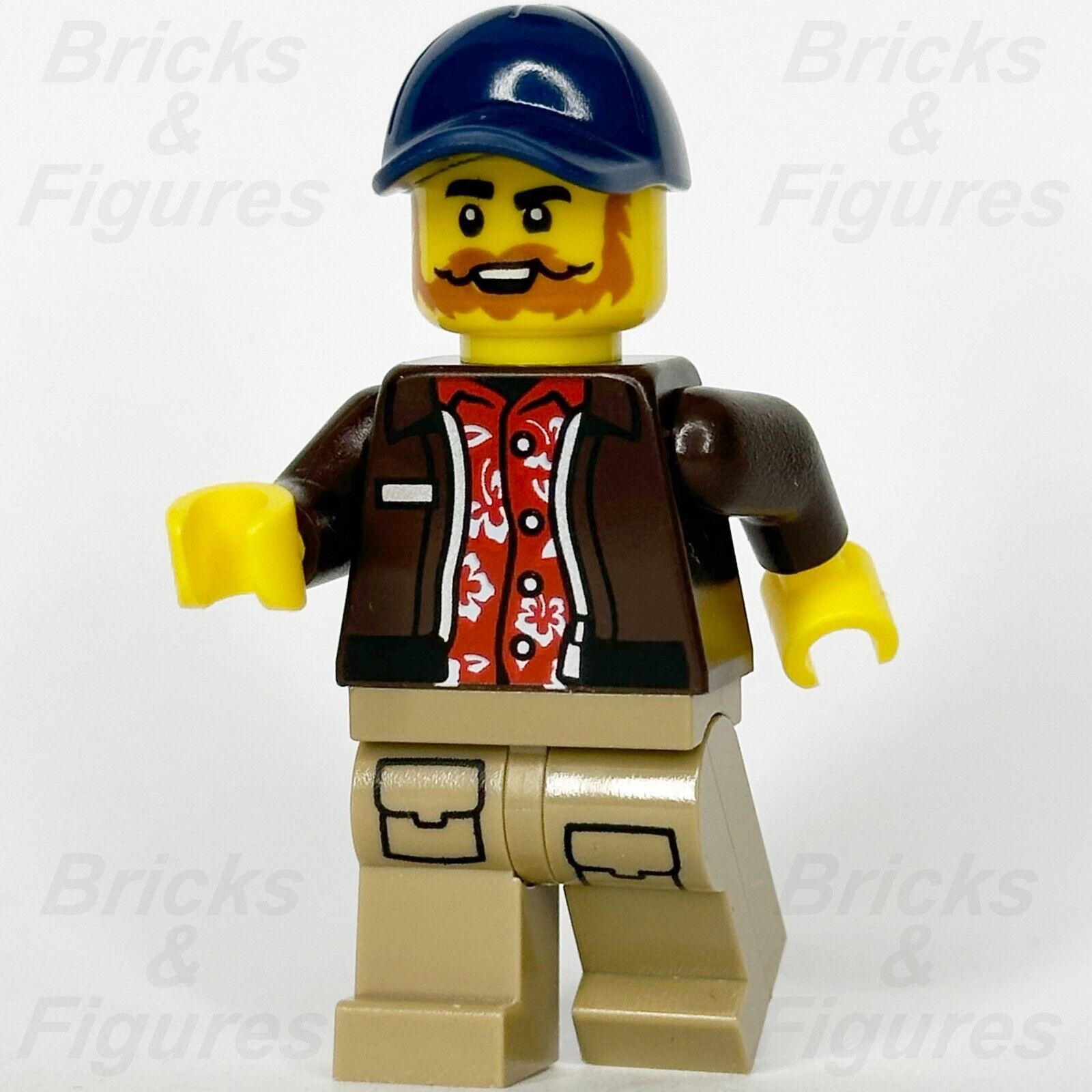 LEGO City Jungle Pilot Minifigure Jacket & Blue Cap Town 60437 cty1778 Minifig