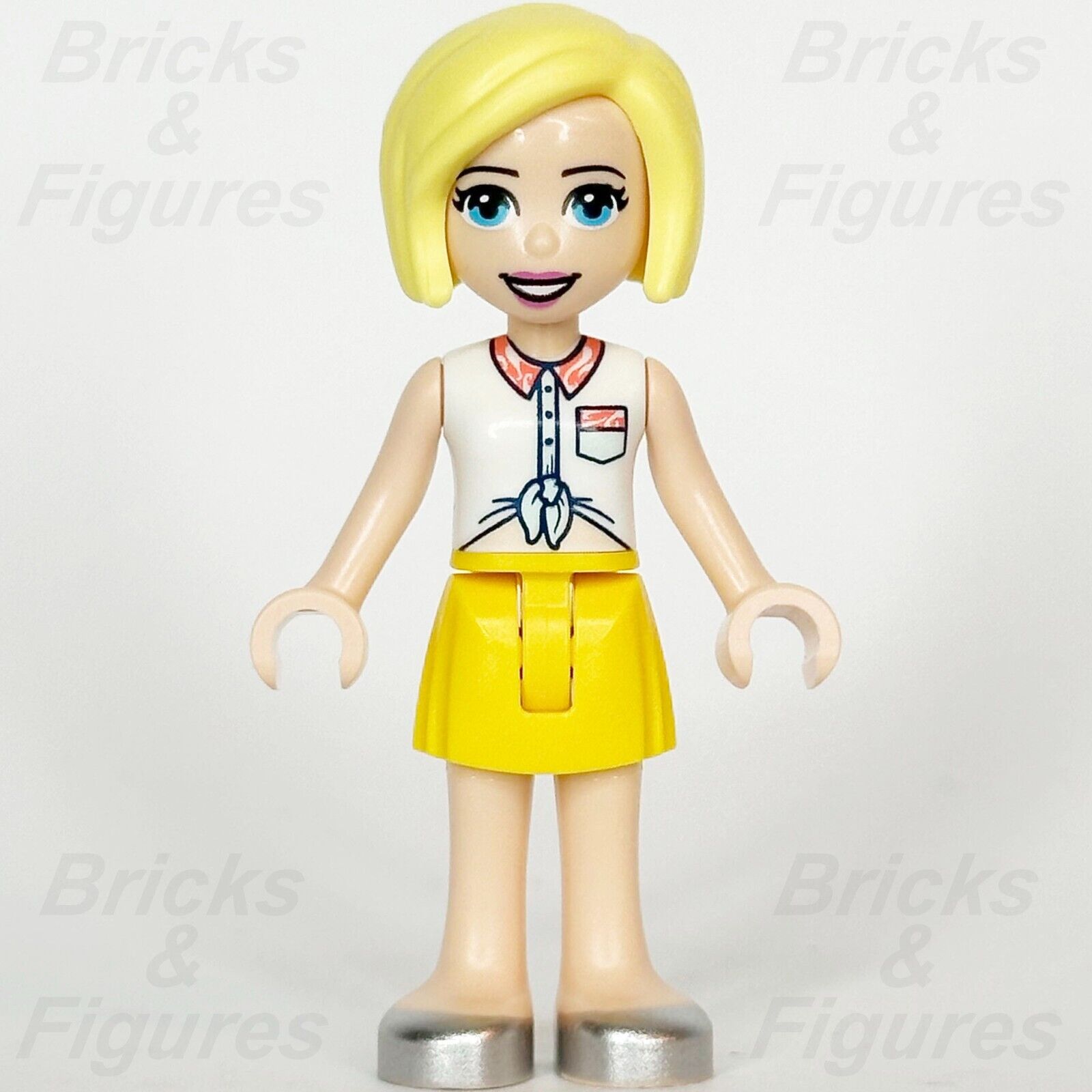 LEGO Friends Roxy Minifigure Yellow Skirt Silver Shoes Minifig 41715 frnd550 - Bricks & Figures