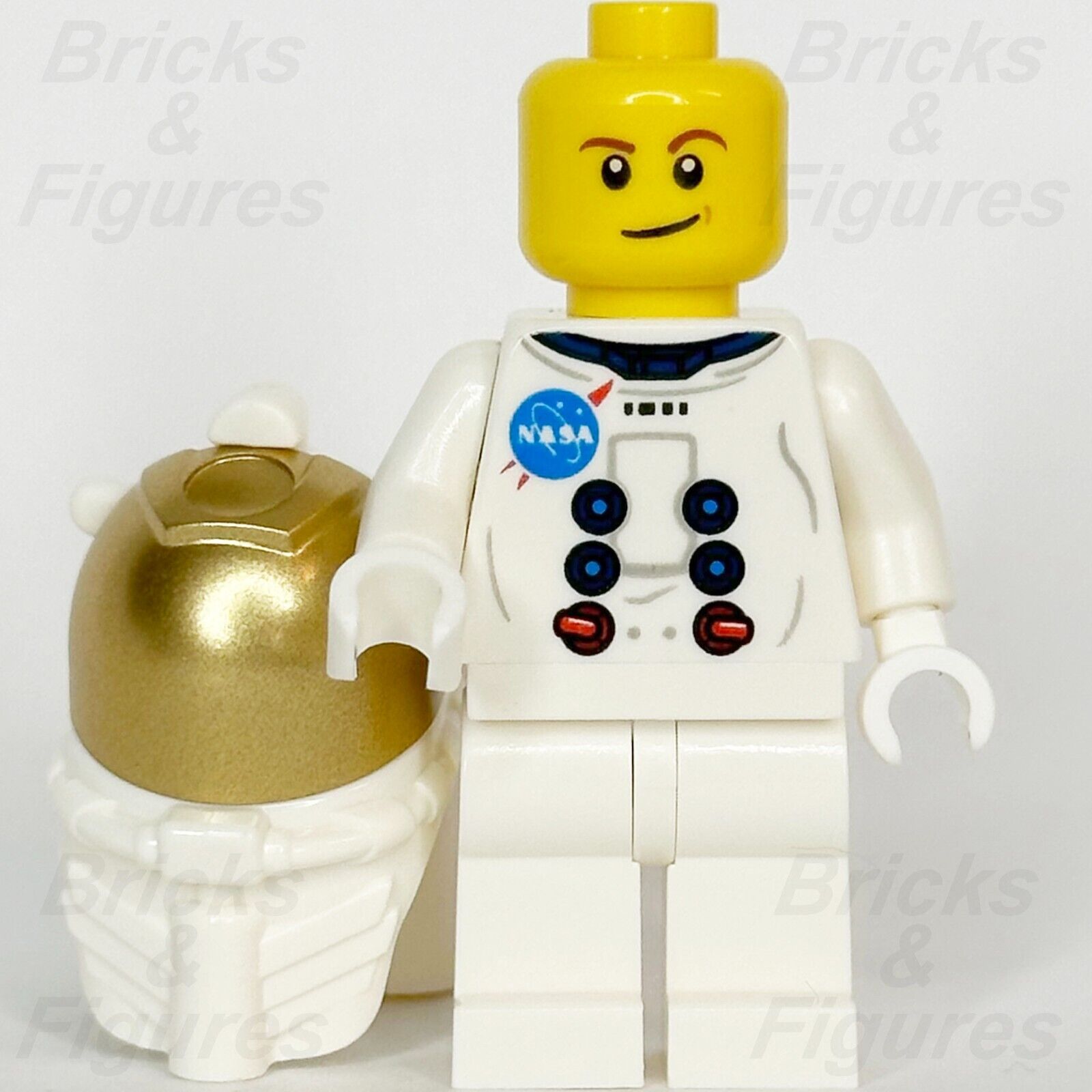 LEGO Creator NASA Apollo 11 Astronaut Minifigure Space Lopsided Smile 10266 - Bricks & Figures