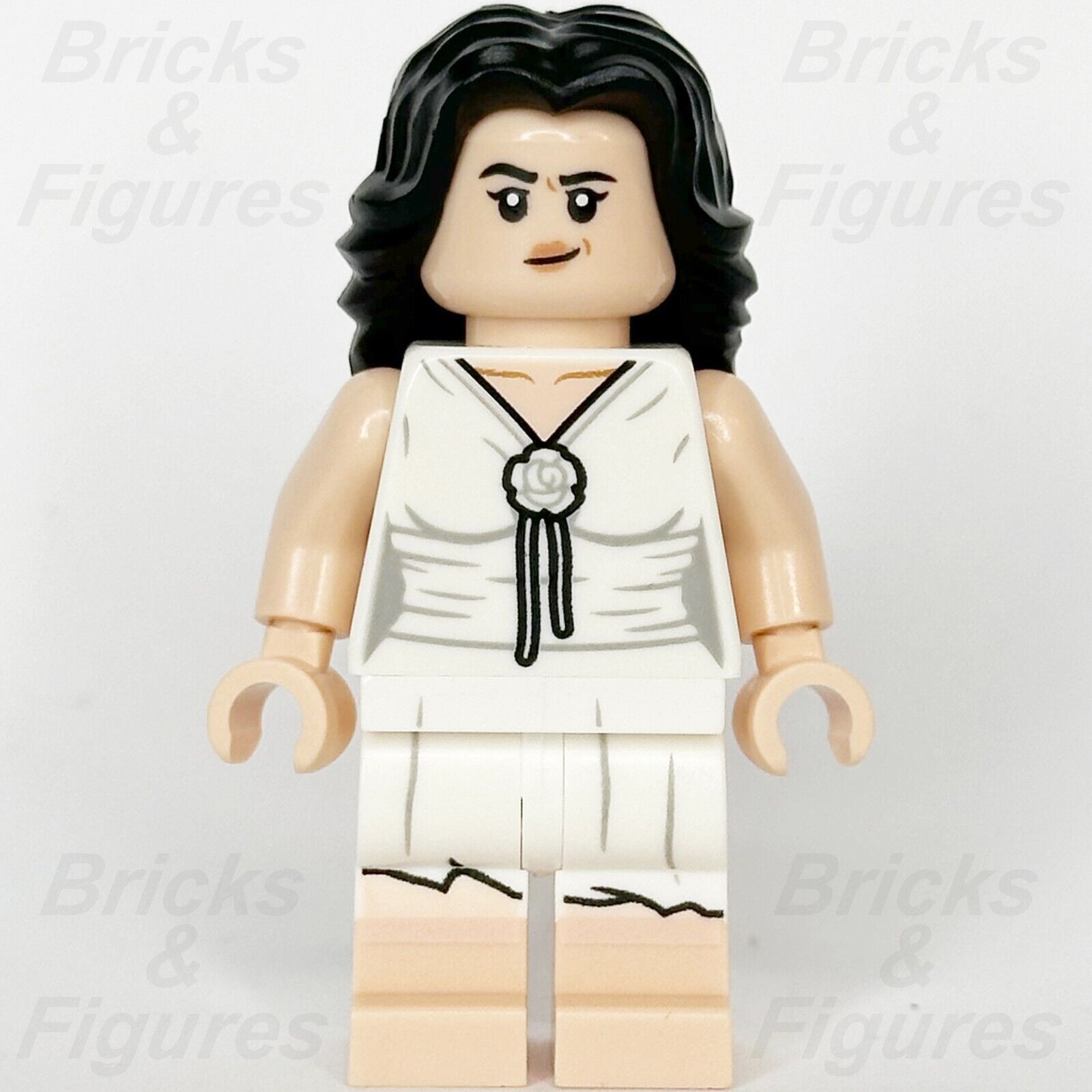 LEGO Indiana Jones Marion Ravenwood Minifigure White Tattered Dress 77013 iaj050 - Bricks & Figures