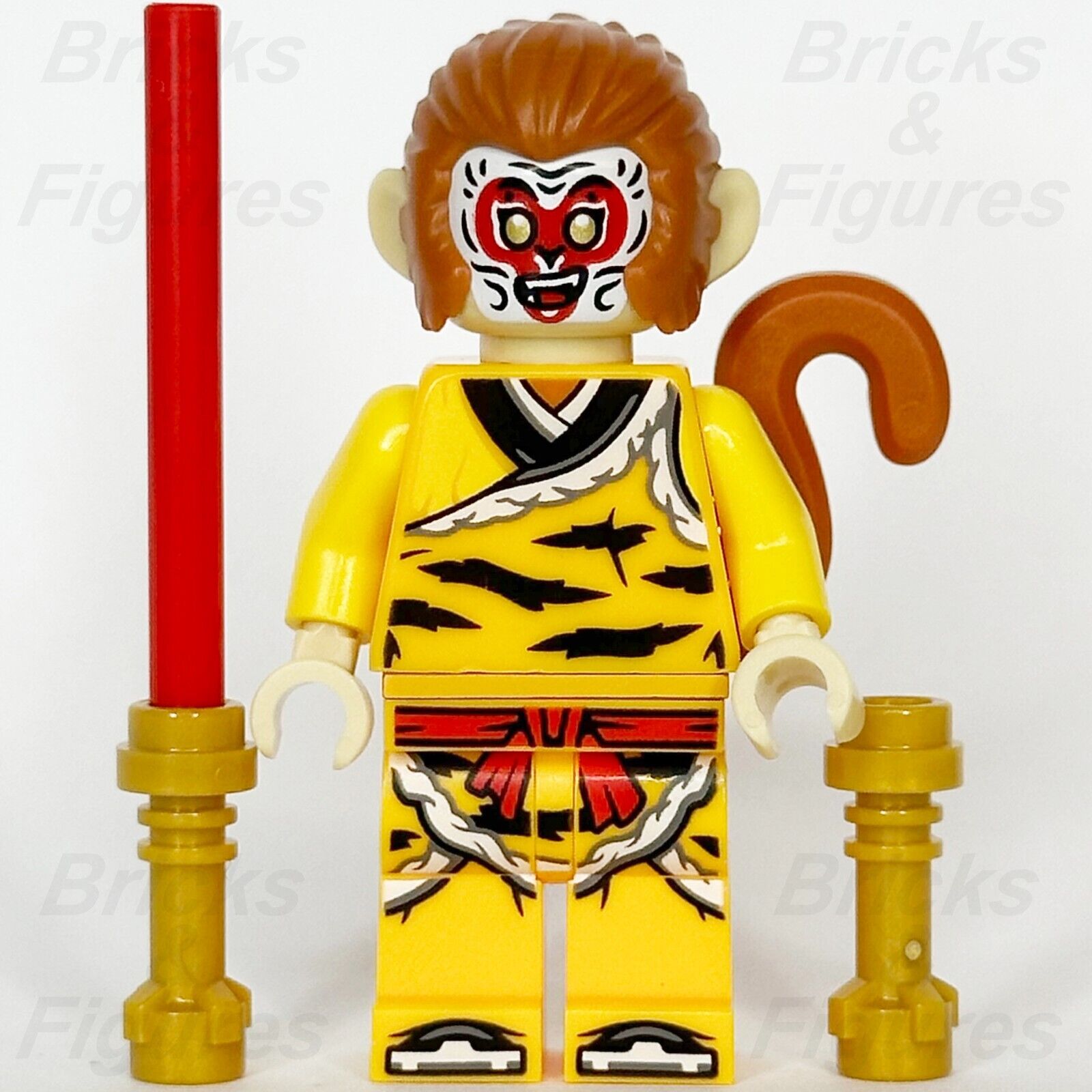 LEGO Monkie Kid Monkey King Minifigure White Mask Animal Stripes 80054 mk138