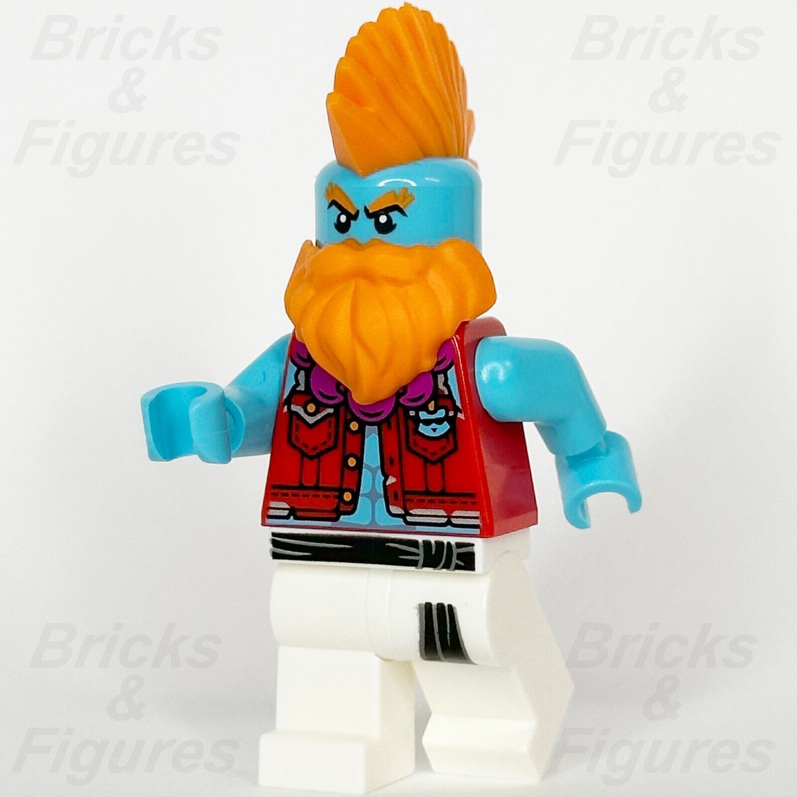 LEGO Monkie Kid Sandy Minifigure Red Vest Orange Beard Minifig 80054 mk145