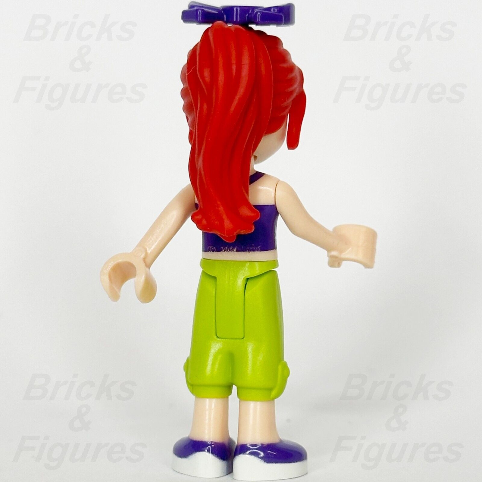 LEGO Friends Mia Minifigure Lime Cropped Trousers Striped Top Bow 41337 frnd326