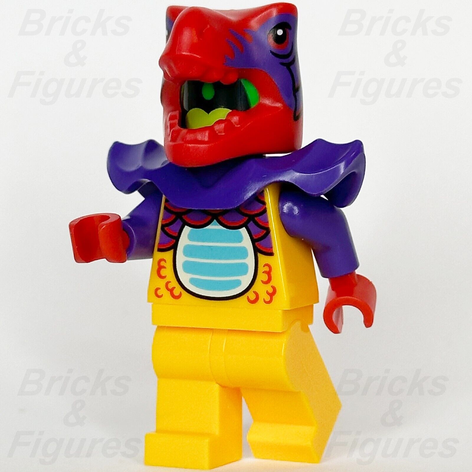 LEGO City Comic Shop Guy Minifigure Red & Orange Dragon Suit Town 60380 cty1644 - Bricks & Figures