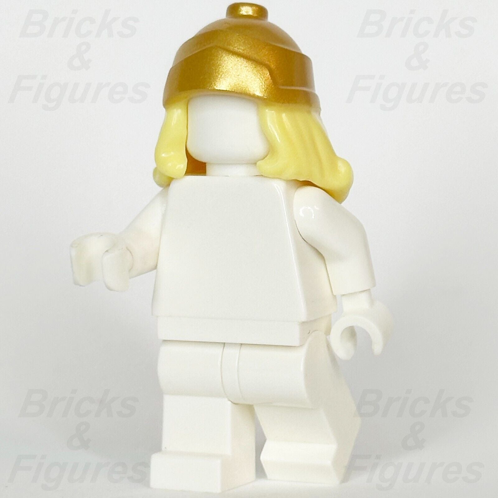 LEGO Gold Greek Soldier Helmet Minifigure Part Battle Goddess Headgear 71007 - Bricks & Figures