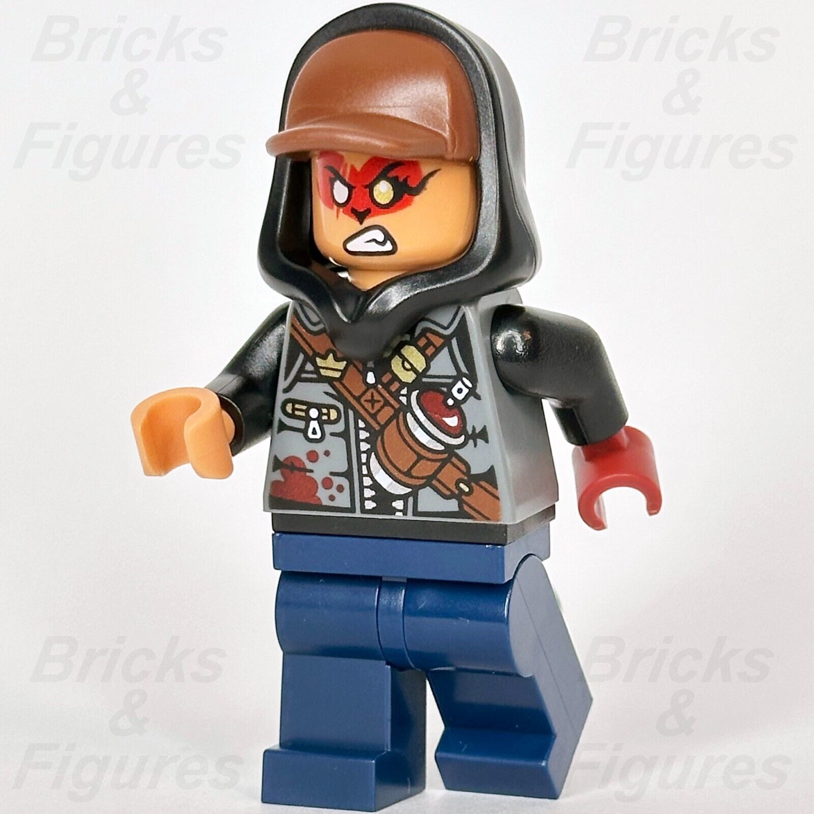 LEGO Monkie Kid Evil Macaque Minifigure Cap Hoodie Black Minifig 80054 mk148 - Bricks & Figures