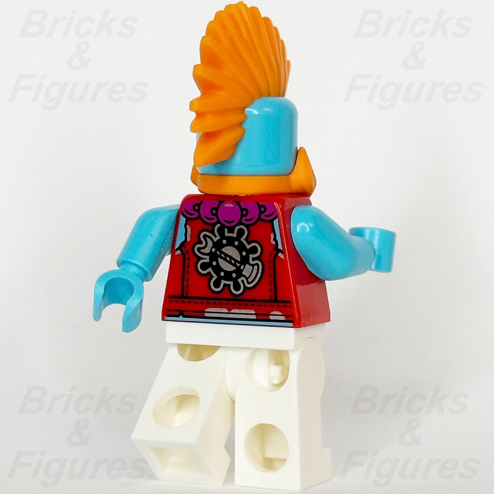 LEGO Monkie Kid Sandy Minifigure Red Vest Orange Beard Minifig 80054 mk145 - Bricks & Figures