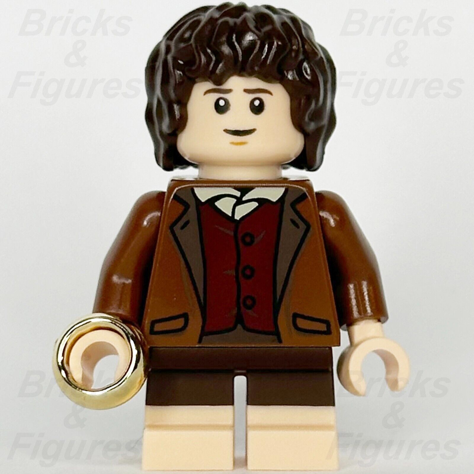 LEGO The Lord of the Rings Frodo Baggins Minifigure Hobbit w/ Ring 10333 lor131 - Bricks & Figures