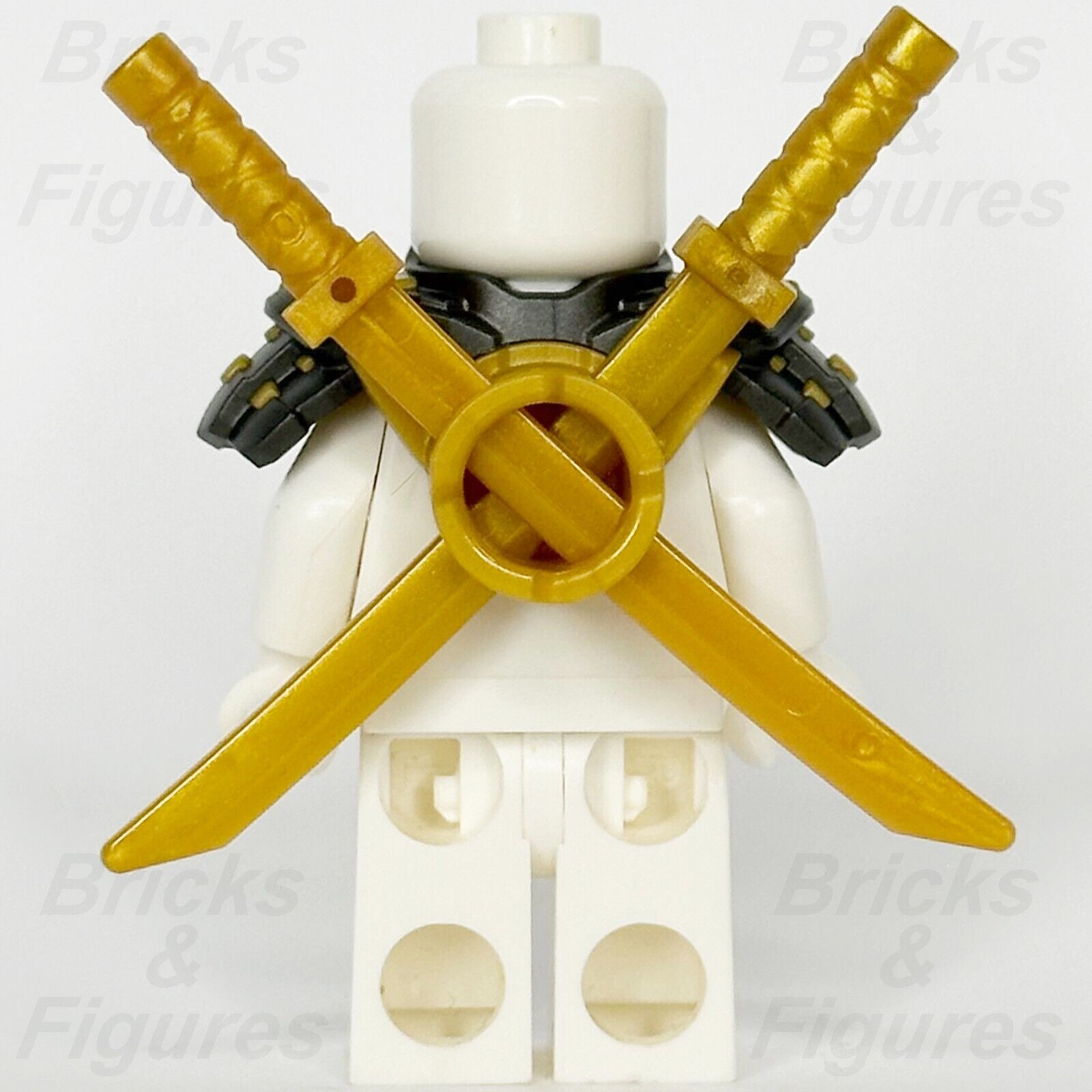 LEGO Ninjago Minifigure Shoulder Armour Part Dark Bluish Grey Scabbard 2 Swords - Bricks & Figures