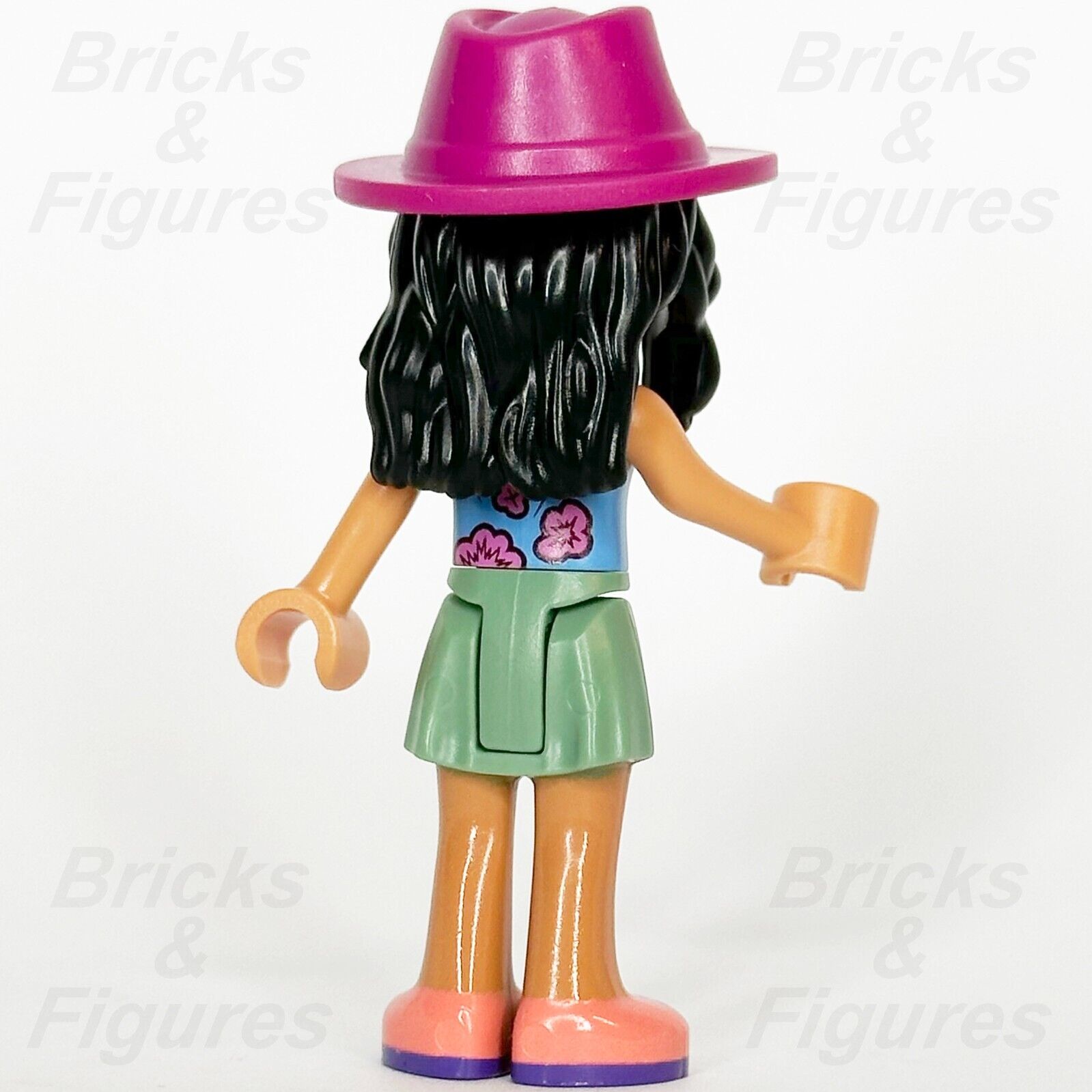 LEGO Friends Savannah Minifigure Sand Green Skirt Magenta Hat 41704 frnd488 - Bricks & Figures