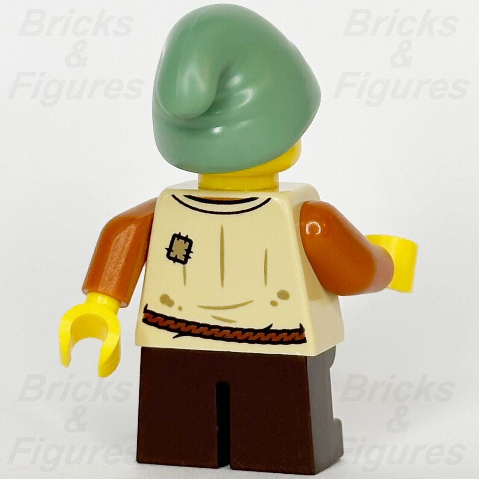 LEGO Castle Peasant Boy Minifigure Tan Vest, Dark Brown Short Legs 10332 cas584 - Bricks & Figures