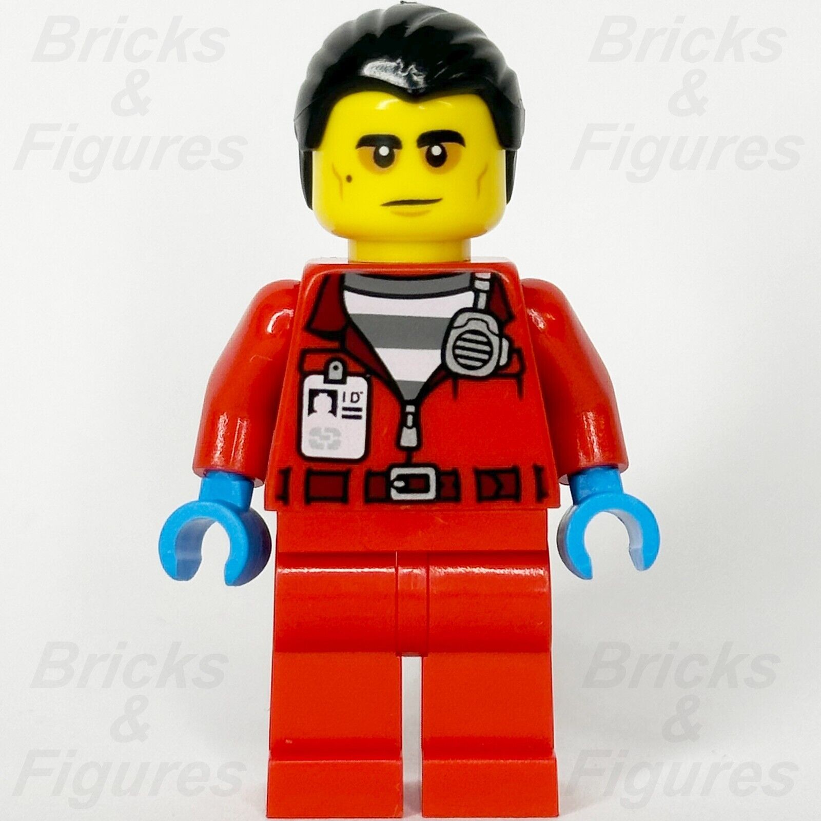 LEGO City Crook Vito Minifigure Red Jacket Prison Shirt Police 60317 cty1376