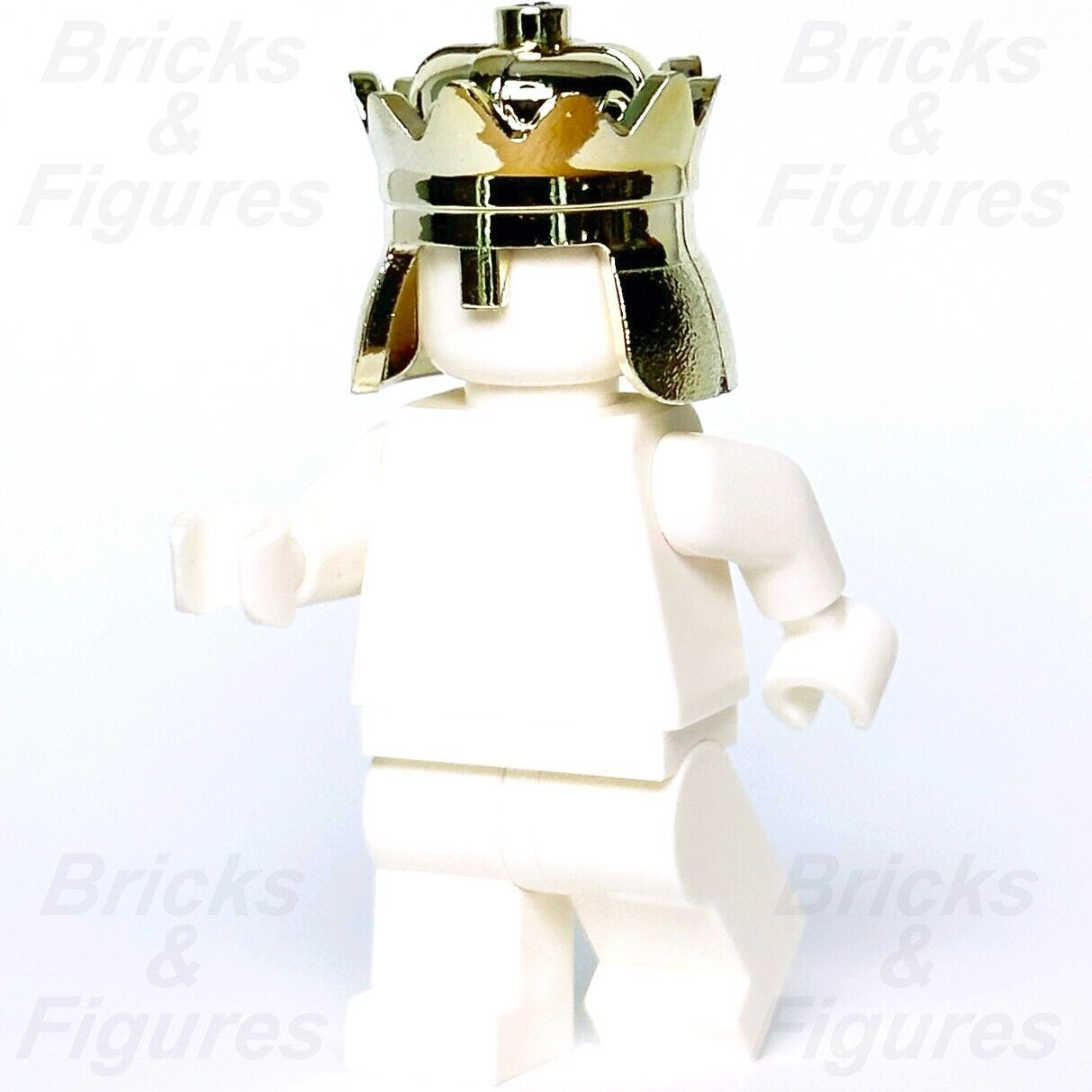 Castle LEGO Chrome Gold Crown Minifigure Headgear Part 71015 King Helmet New - Bricks & Figures