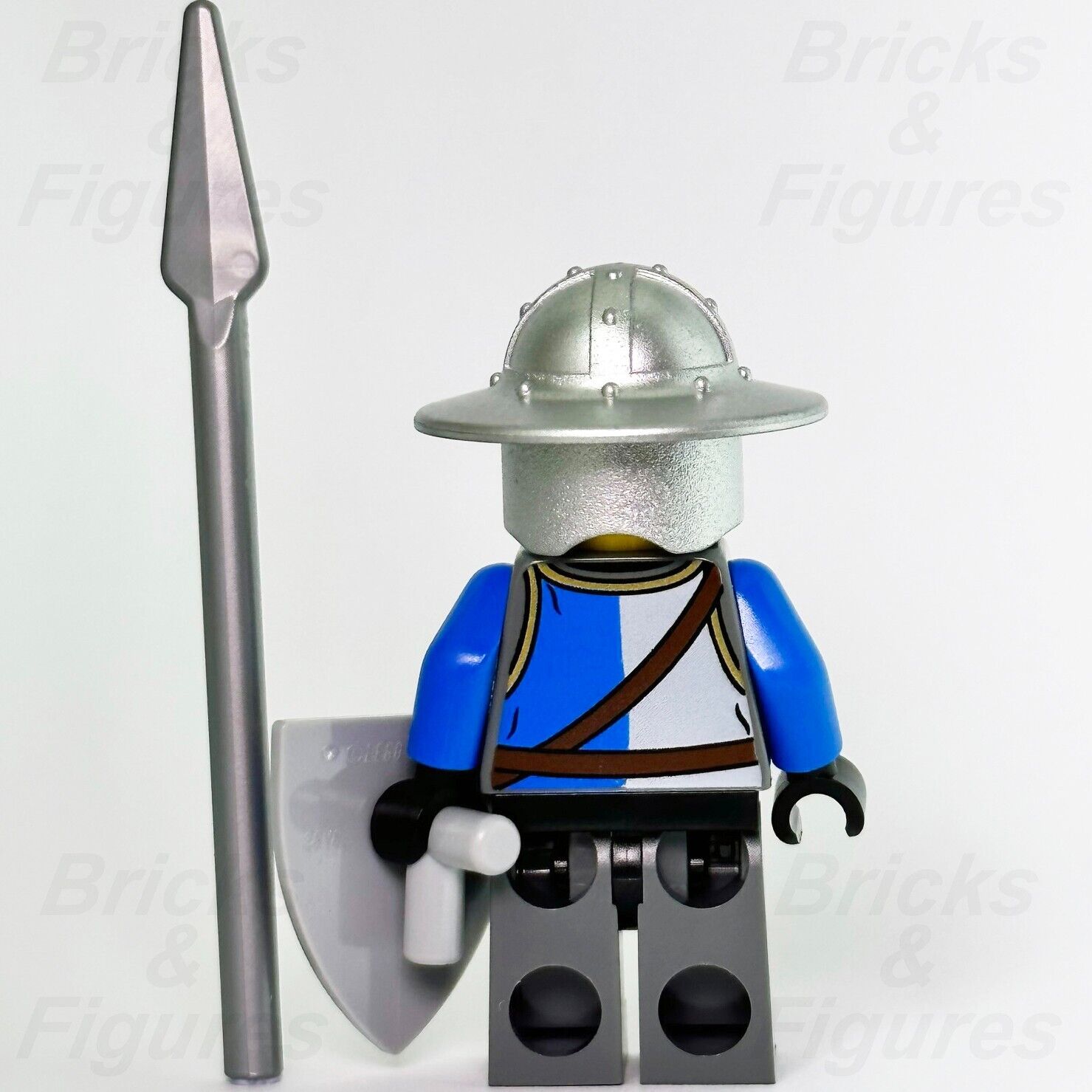 Castle LEGO King's Knight Blue Minifigure Spear & Lion Shield 70402 cas526 New - Bricks & Figures