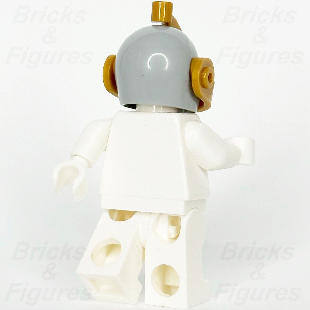 LEGO Castle Knight Bascinet Helmet Minifigure Part Gold Visor Grey 2594 2446 - Bricks & Figures