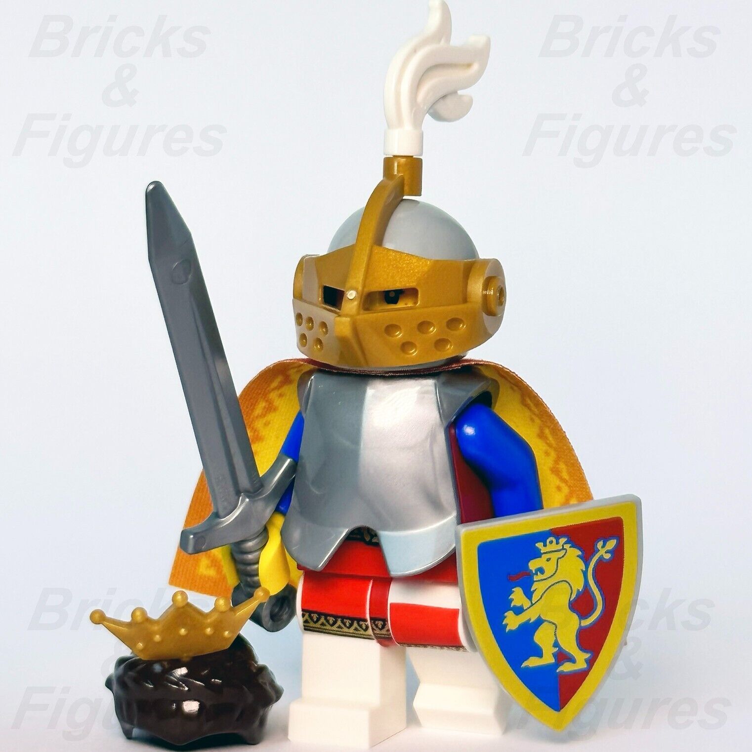 LEGO Lady of the Brave Lion Knights Castle Minifigure Queen Knight 10305 cas568 - Bricks & Figures